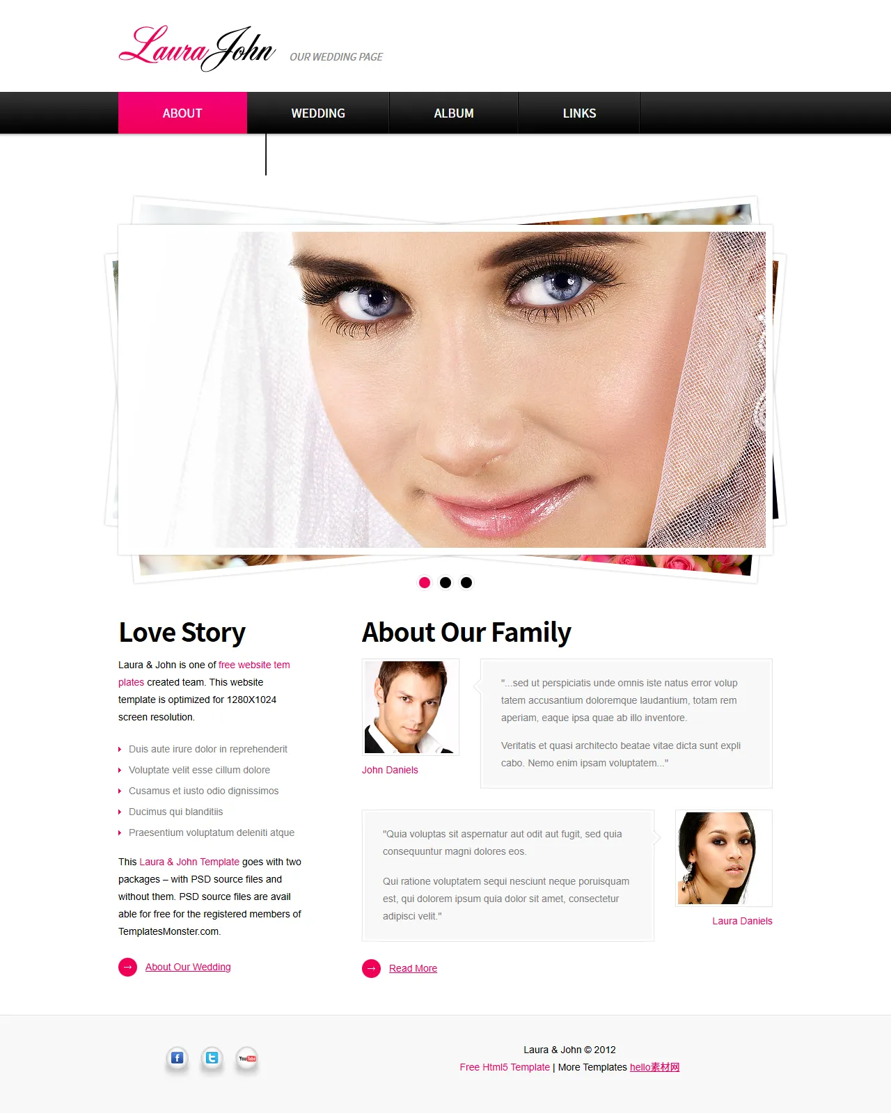 个人婚礼页面婚礼网站