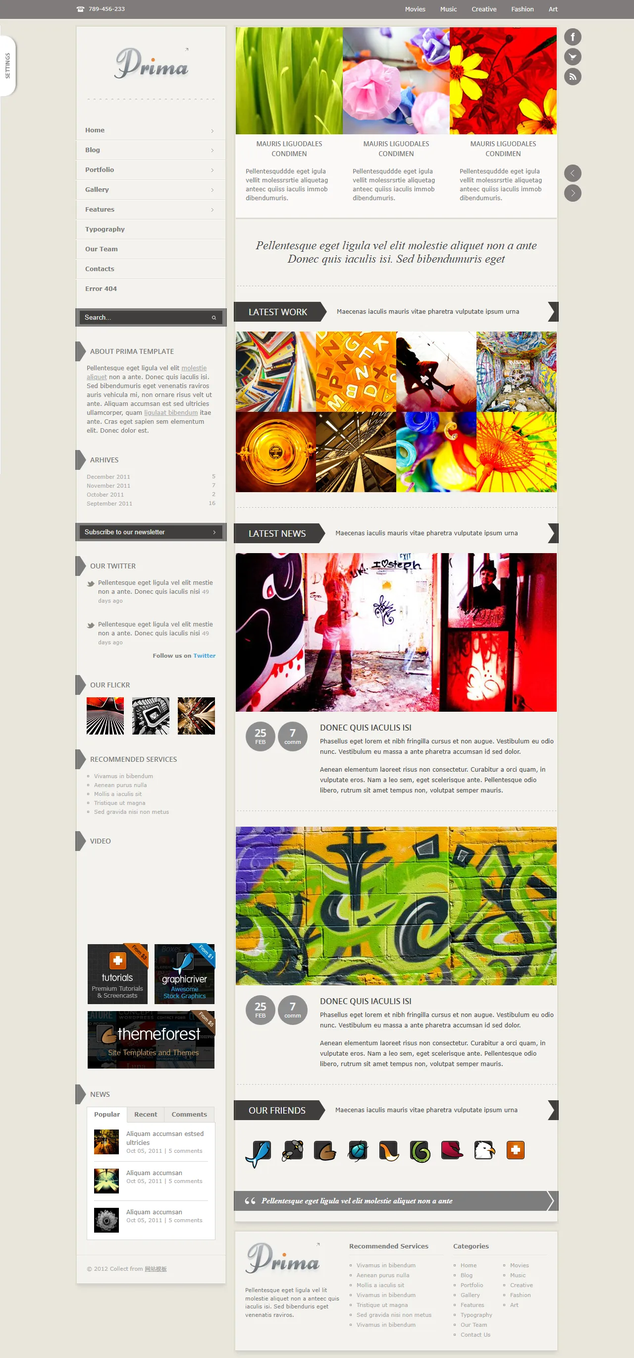 创意设计个人作品集模板