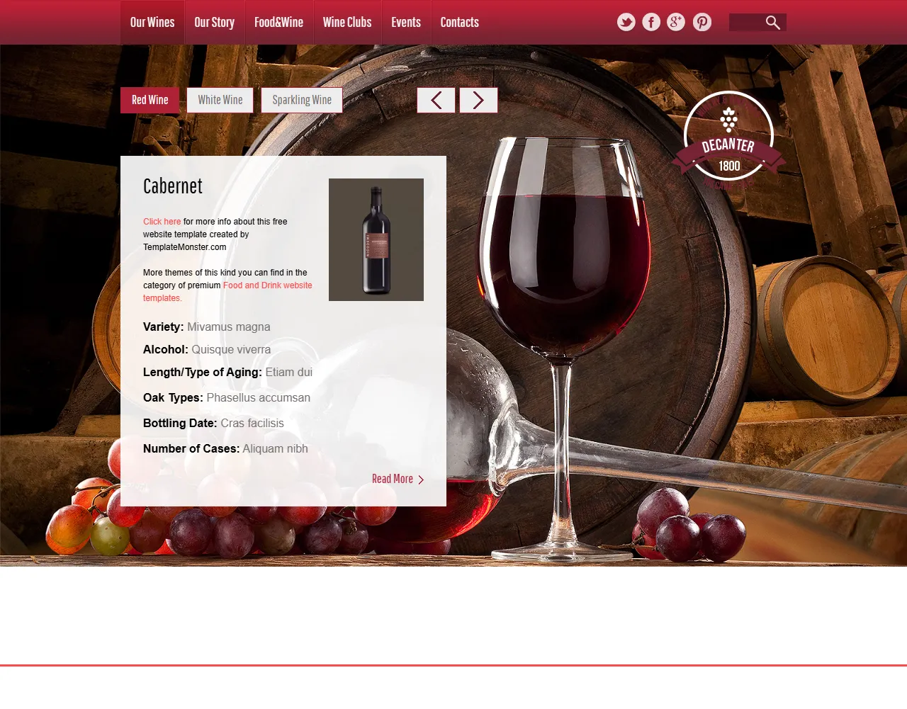 红酒葡萄酒庄网站模板