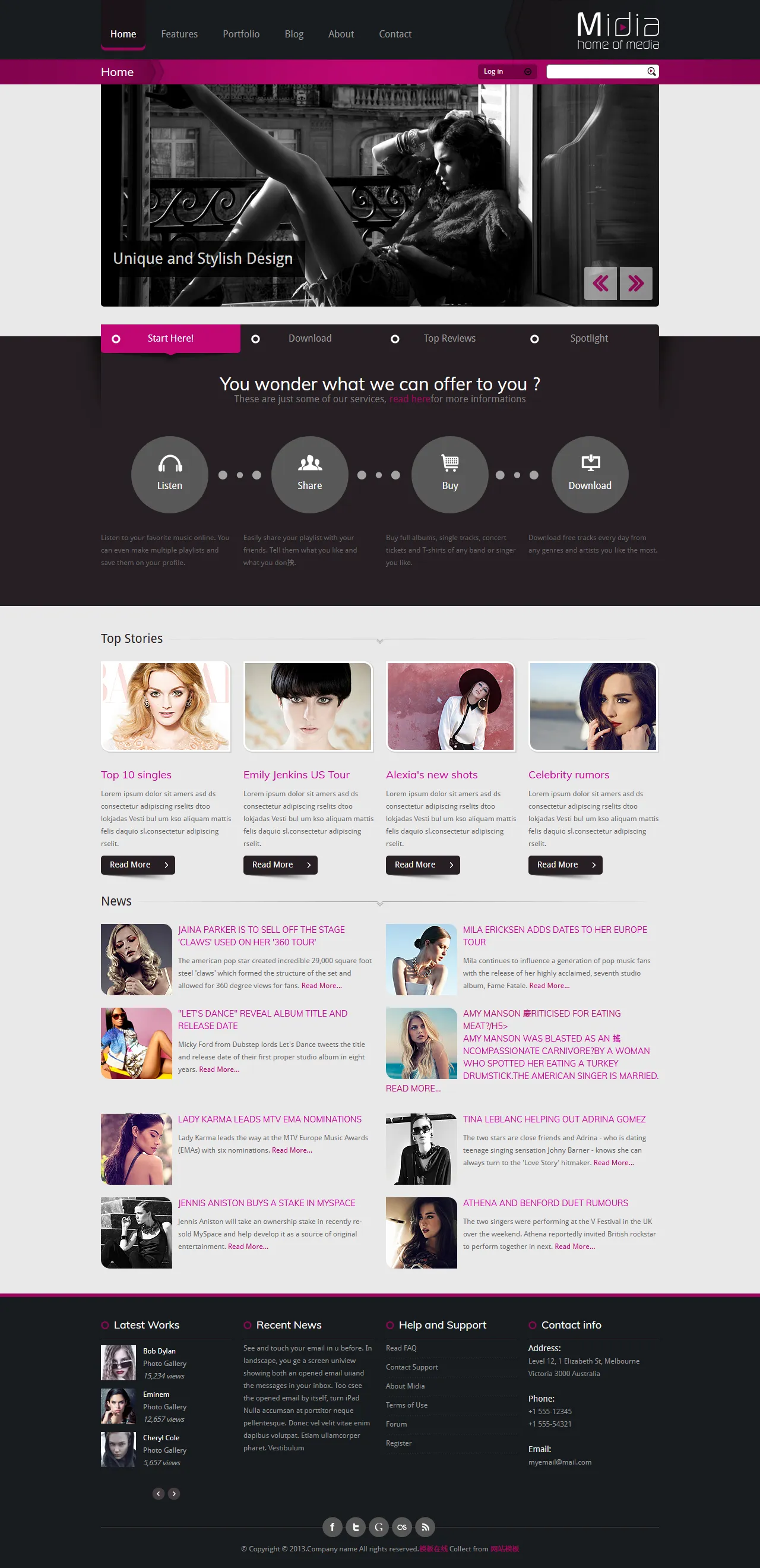 通用CSS企业商务网站模板