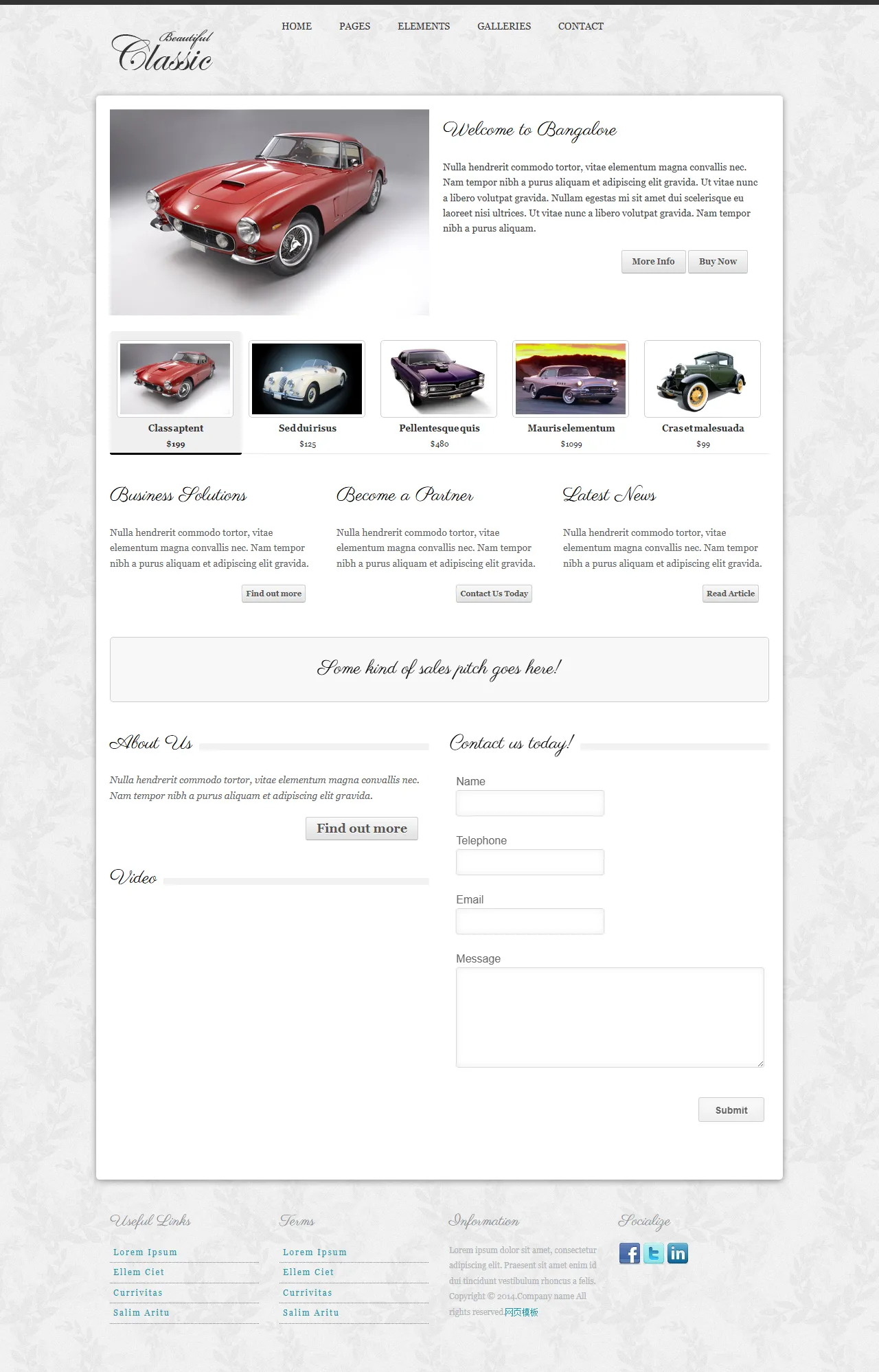 通用免费CSS企业网站模板