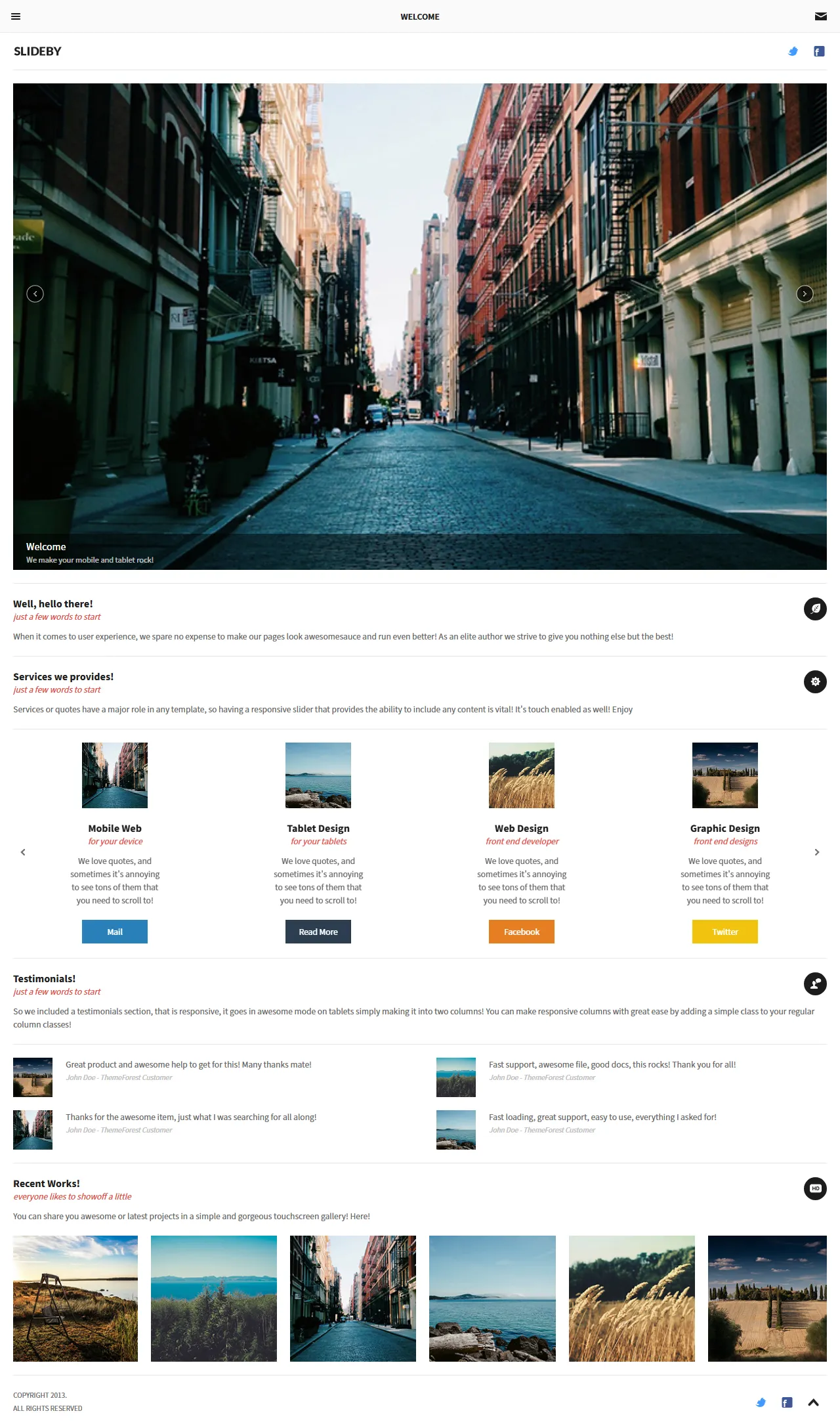 Slideby移动端HTML5响应式模板