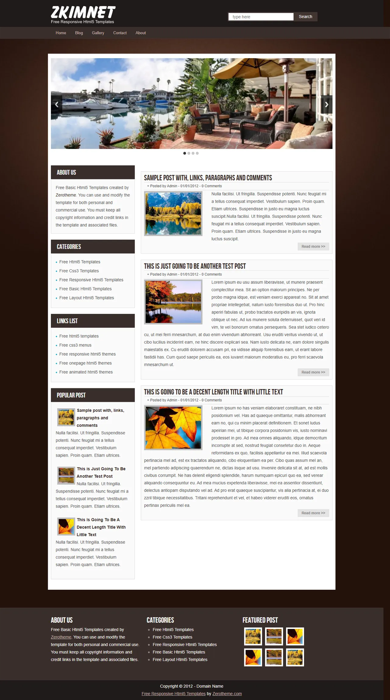 zKimnet免费HTML5响应式模板
