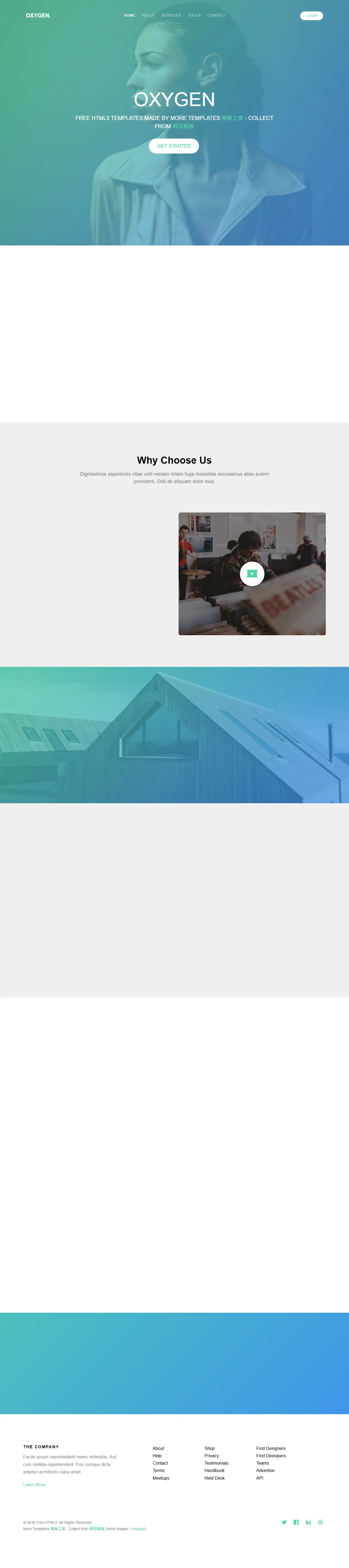 Oxygen通用HTML5响应式模板