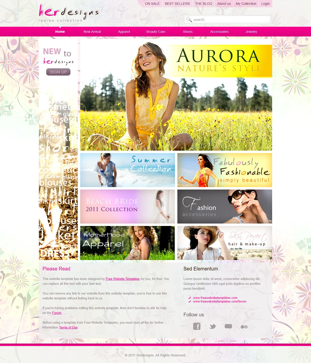 Her Designs女性设计响应式模板