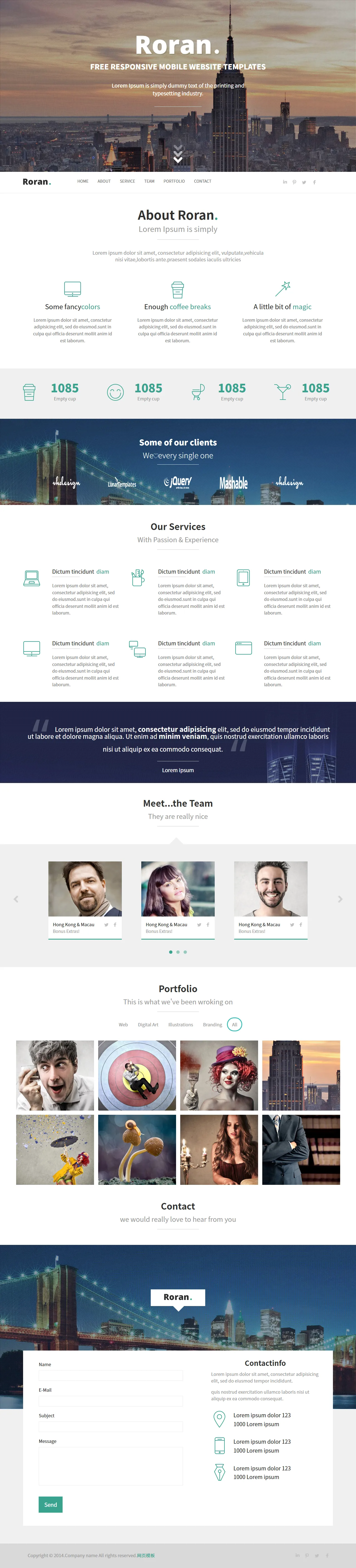 Roran响应式移动端网站模板