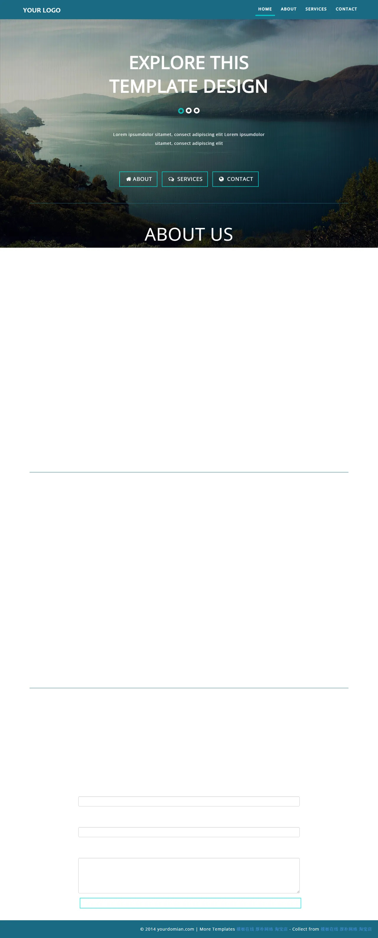 FREE TRANSPARENT透明响应式HTML5模板