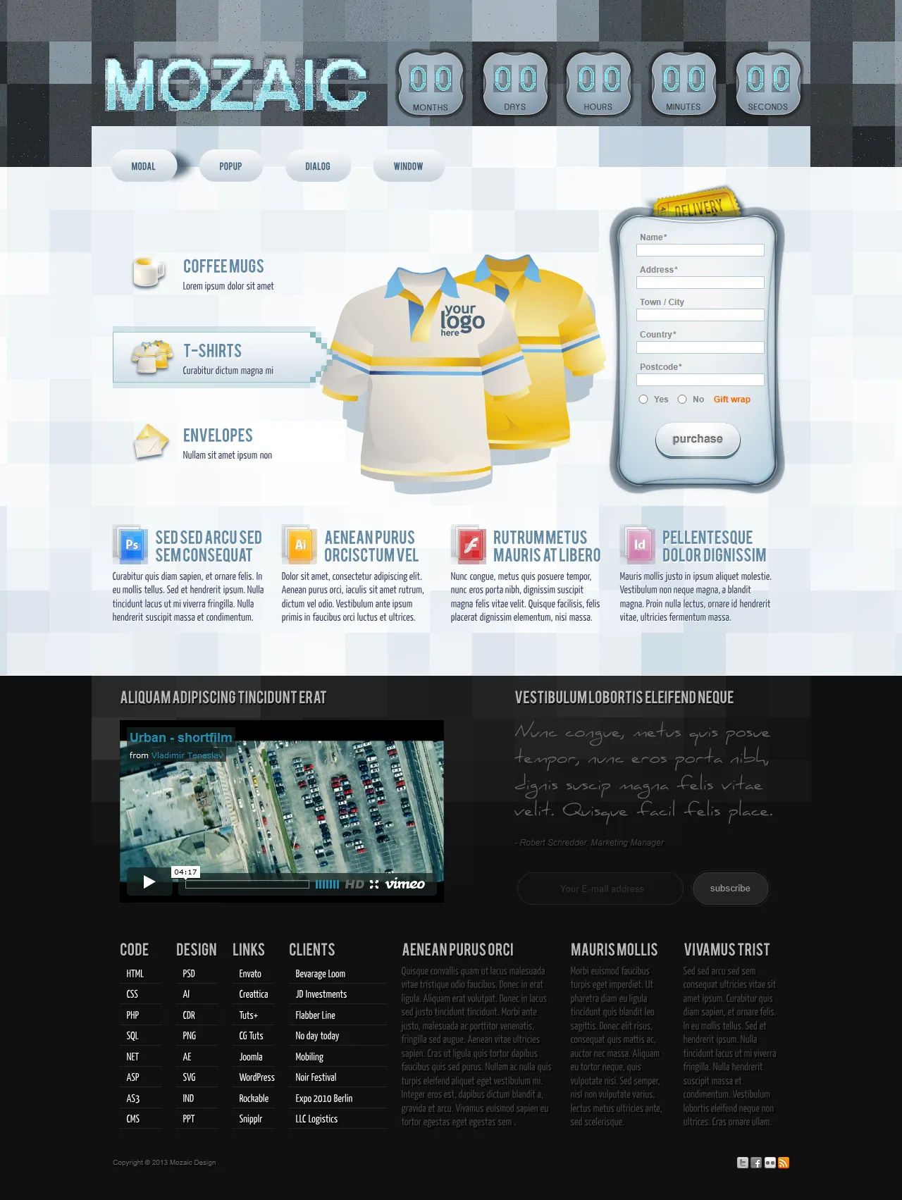 Mozaic Design马赛克设计模板