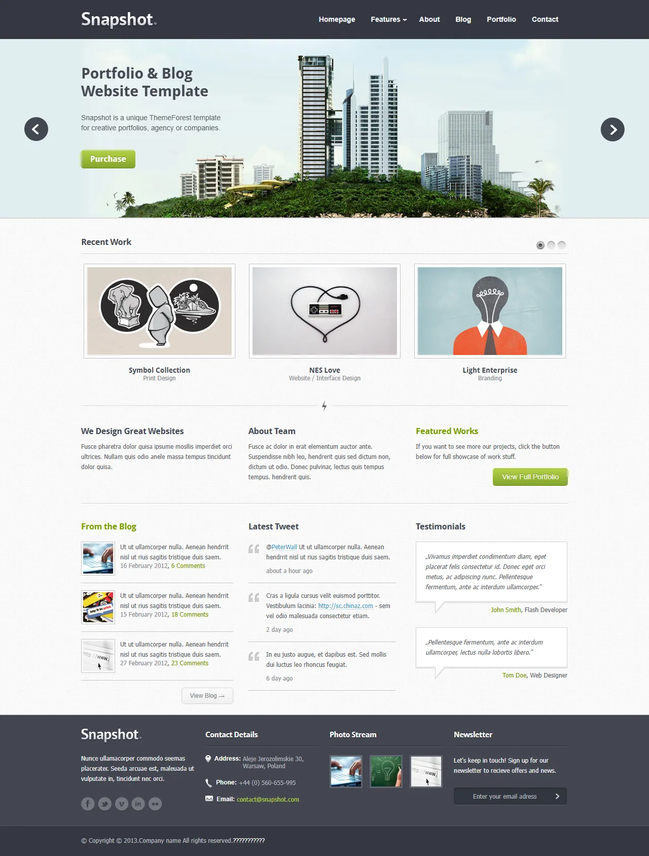 Snapshot快照HTML5模板