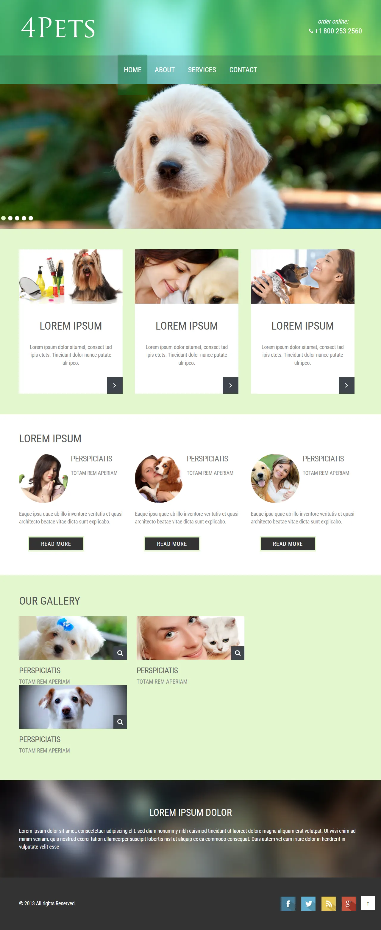 通用响应式HTML5网站模板