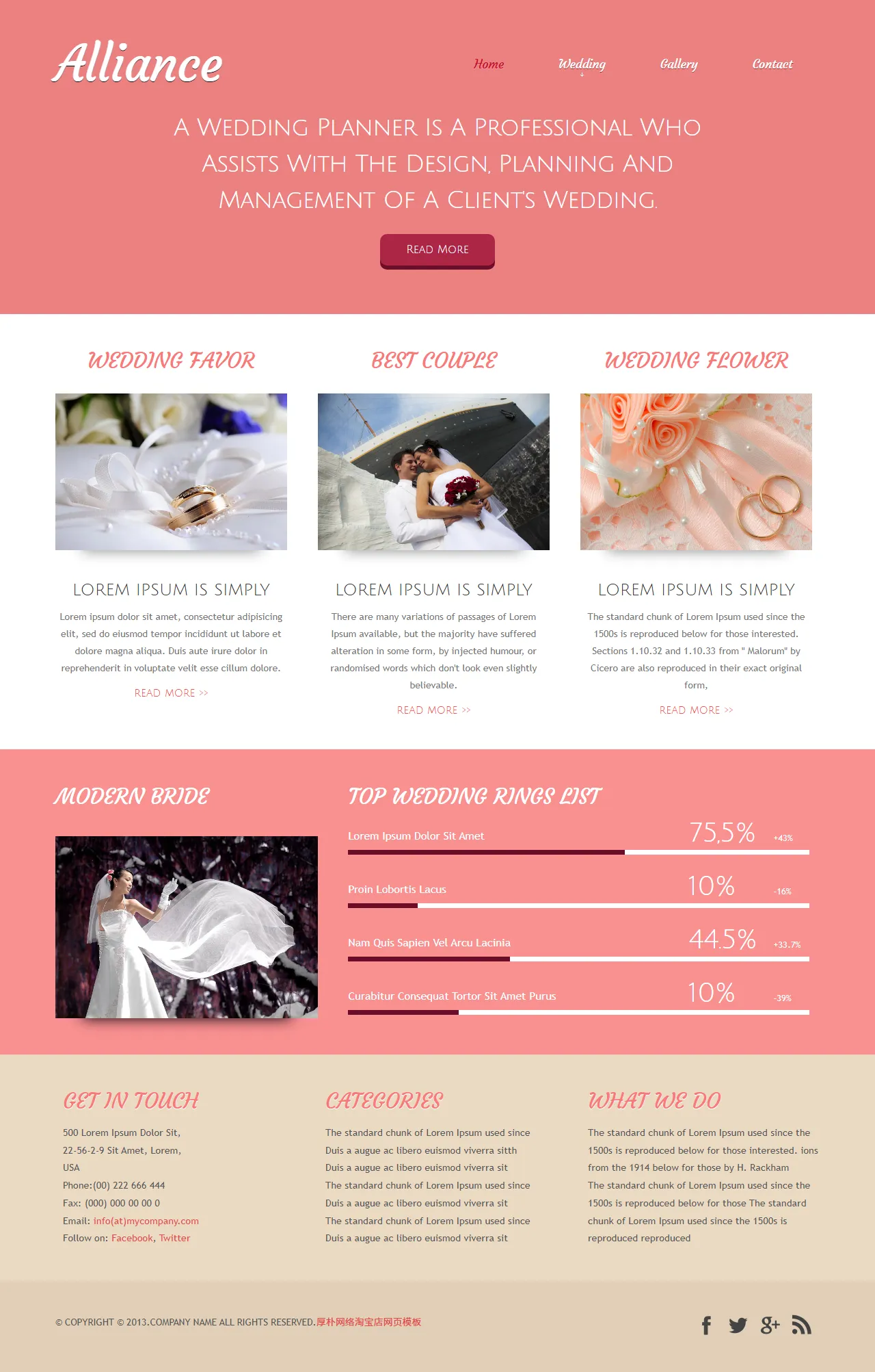 通用响应式HTML5网站模板